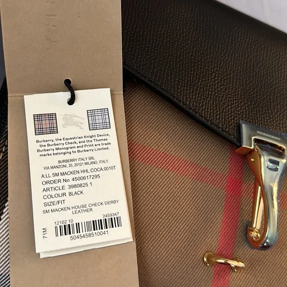 Burberry Macken House Check Derby Leather Crossbody bag - Picture 4 of 13